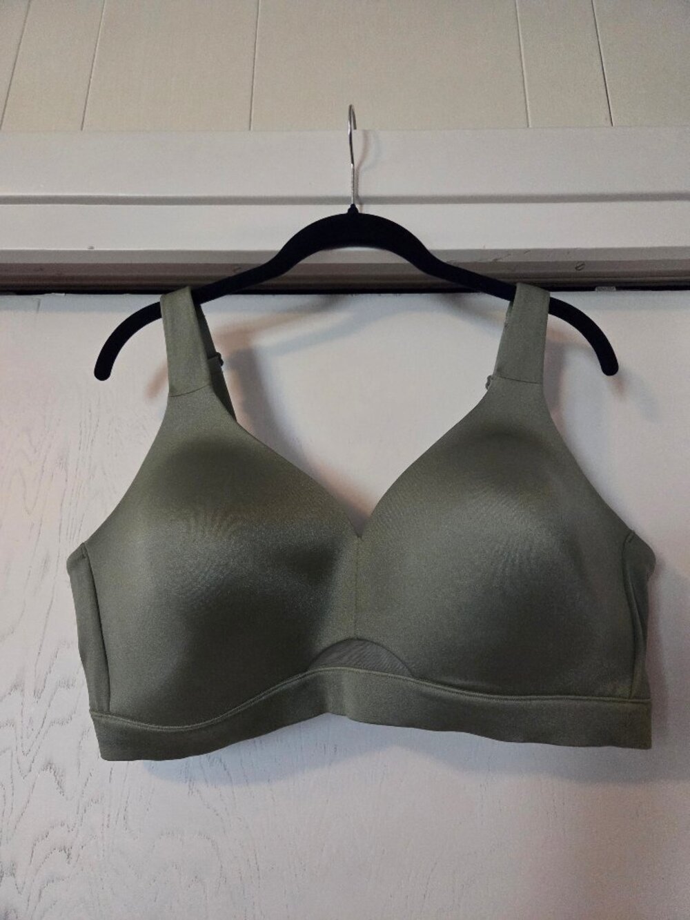 Cacique 42D Comfort Bliss Lightly Lined No-Wire Bra Hedge Green Full Coverage